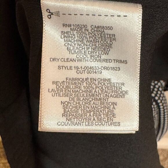 Equipment Dress Size 12 Black White Long Sleeve Short Bancort NEW $450 - Picture 9 of 9